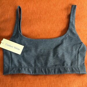 NWT Outdoor Voices Women's Double Time Sports Bra Navy Small
